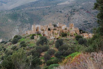 Obraz premium Vatheia is an archetypal village of Mani and the most 