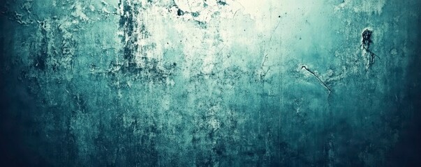 Obraz premium Abstract Turquoise Texture Background with Grungy Surface Pattern Design and Overlay Effects