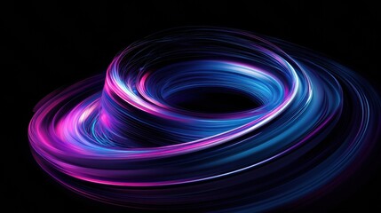 Energetic Whirlwind of Light Circular Motion Abstract Concept Visualization with Dynamic Color Play