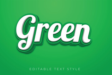 Green 3d text effect