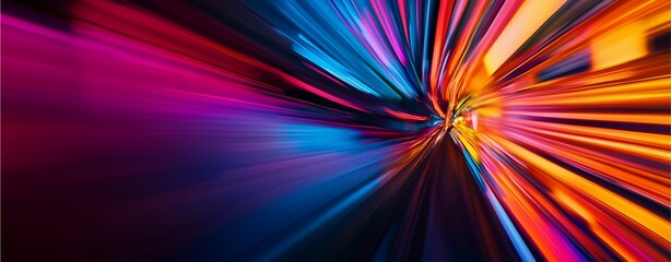 Fototapeta premium Abstract Explosion of Color: A dynamic and vibrant abstract image explodes with a kaleidoscope of colors, offering a sense of motion, energy, and visual excitement. 