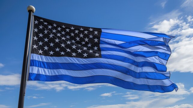 police blue lives matter flag