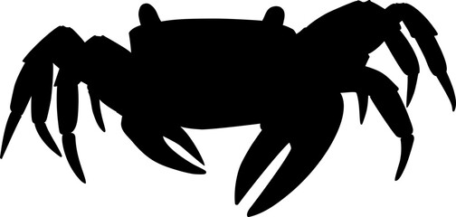 Crab, sea animal silhouette - vector illustration for logo or pictogram. Outline. Crab silhouette for sign or icon  © Hanna