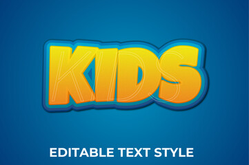 KIDS 3d text effect