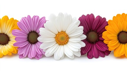 flowers on white background