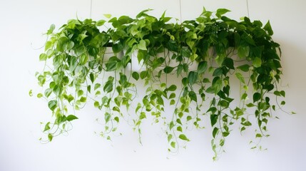 hanging indoor plant white background