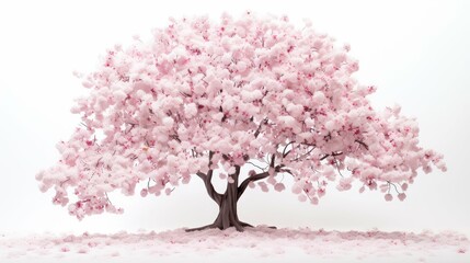 petals tree on white