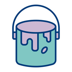 Paint Bucket Vector Icon Design