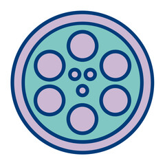 Film Reel Vector Icon Design