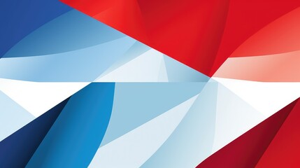 Obraz premium interpretation red white blue background