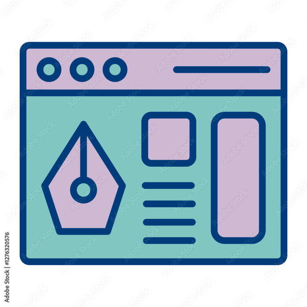 Wall mural ui design vector icon design