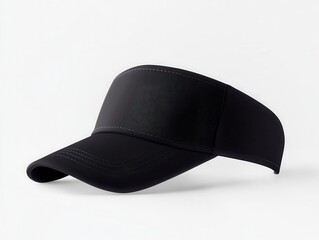 golf tour visor mockup. A stylish black visor hat with a textured design, perfect for outdoor activities and sun protection.
