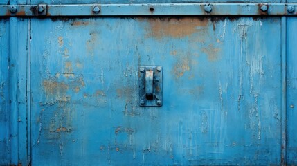 Naklejka premium door metal texture blue