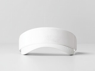 golf tour visor mockup. White visor cap with a textured design, displayed on a neutral background, ideal for sun protection and fashion accessories.