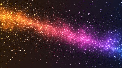 Fototapeta premium Colorful abstract starry sky with gradient sparkles in cosmic space