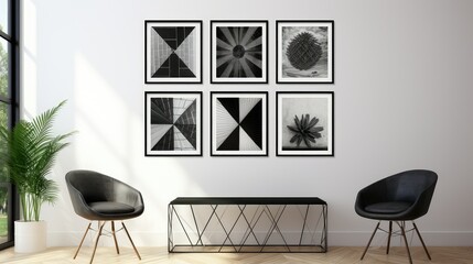 black square wall frame