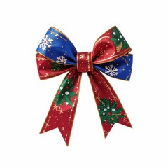 Festive Celebration Christmas Bow Decoration with Holiday Ribbon Details for Gift Wrapping Decor