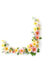 A vibrant floral arrangement featuring colorful flowers and greenery creates a fresh and cheerful ambiance. Perfect for spring or summer themes, this image conveys beauty and creativity for various de