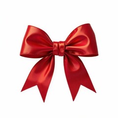 Naklejka premium Elegant Red Ribbon Bow Symbol of Celebration and Festive Occasions Wrapping Decoration for Gifts