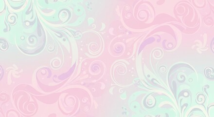 Pastel Floral Swirls: A Dreamy, Soft Background Design Islamic and Ramadan Background