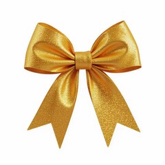 Radiant Celebration Golden Bow Festive Ornament Decorative Ribbon Present Packaging Holiday Style