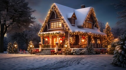 warm house with lights on