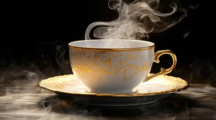 porcelain gold on white