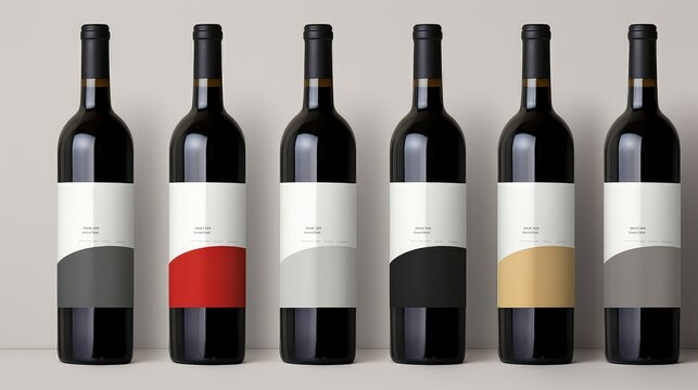 sleek wine bottle labels