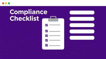 Compliance Checklist on a Purple Background