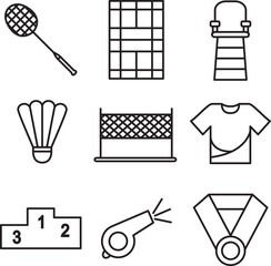 nine Badminton icon packs that you can use for your work
