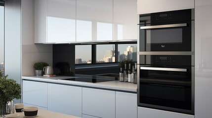 Fototapeta premium built range kitchen