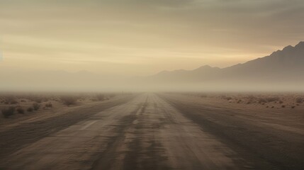 Fototapeta premium fog desert roads
