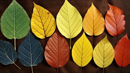 Fototapeta premium collage data leaf