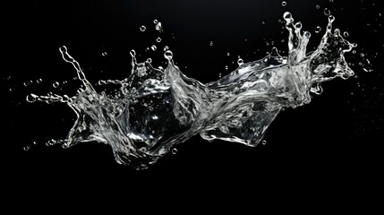 energy water splash on black