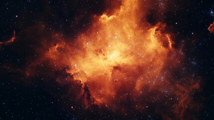 Fototapeta premium A newborn star shines amidst swirling cosmic dust, symbolizing the birth of celestial wonders. 