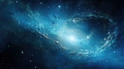 Fototapeta premium spiral blue galaxy