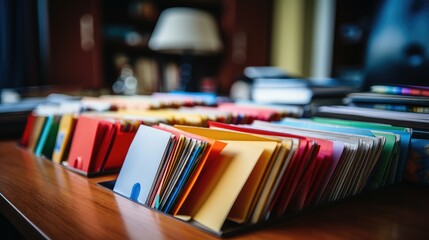 folder manila on desk