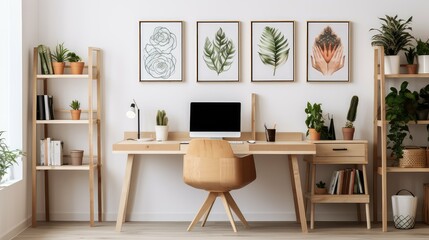 desk illustrated office