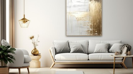 modern white gold abstract