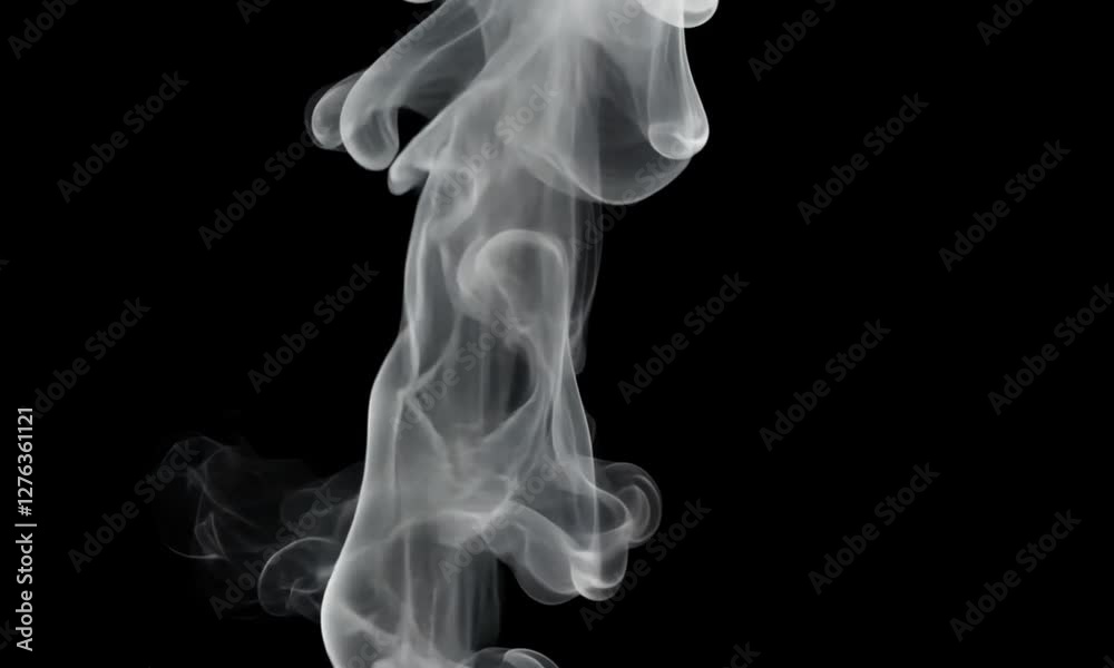 Canvas Prints light smoke moving across a black background, creating organic patterns and shapes