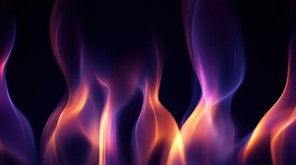 Obraz premium Ethereal blue and orange flames dancing against a dark background