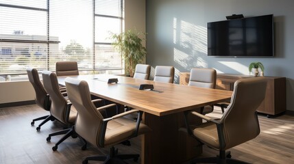 Fototapeta premium power office conference table