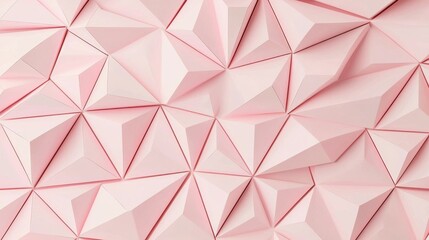 Fototapeta premium Serene Pink Geometric Abstraction Textured Triangular Pattern in Pastel Tones, Minimalist Design for Modern Branding and Graphic Projects