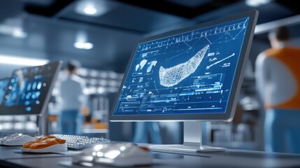 Innovative technology development modern workspace digital design interface collaborative environment professional viewpoint engineering concept