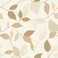 Obraz premium Repetitive seamless pattern of leaf foliage for fabric design.
