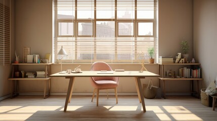 desk empty room office