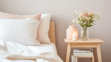 pastel small wooden table