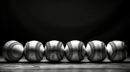 photo baseball ball black and white