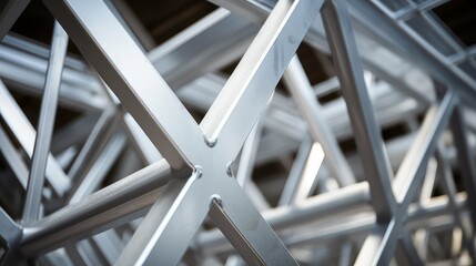 Obraz premium construction metal building trusses