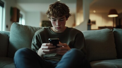 Social media rumors affecting a teenager at home. Featuring confusion and doubt